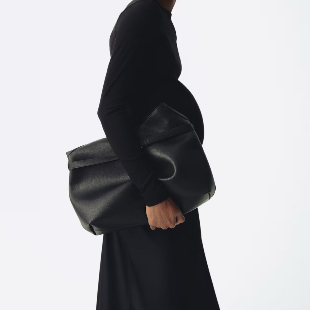 Women's black maternity top